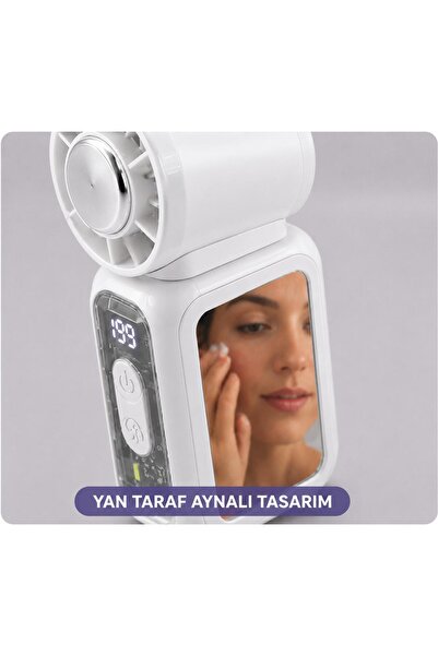 kawigo Mini Jet El Fanı Soğutucu 3600mAh Şarjlı Taşınabilir Boyun Askılı Soğutucu 199 Kademeli Turbo Fan Type-C USB Soğutucu