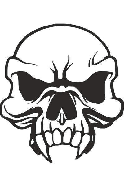 Amo-Stickers Sticker Auto Vampire Skull 25cm Verde