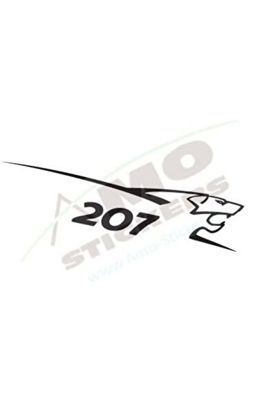 Amo-Stickers Car Sticker Peugeot 207 25cm Red