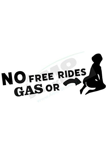 Amo-Stickers Стикер за кола  "Без безплатни пътувания " 25см Зелен