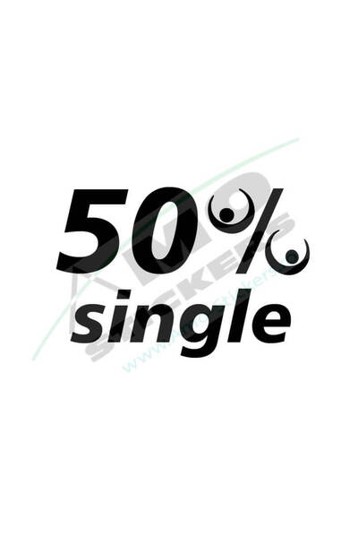Amo-Stickers Sticker auto 50% Single 25cm Verde