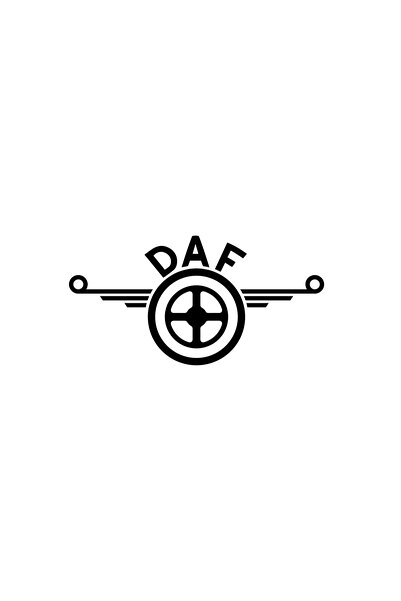 Amo-Stickers Αυτοκόλλητο λογότυπο DAF για φορτηγό 120εκ. Μαύρο