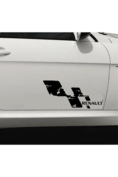 Amo-Stickers Αυτοκόλλητα αυτοκινήτου Renault, σετ για τοπ και υπόστρωμα, λευκά