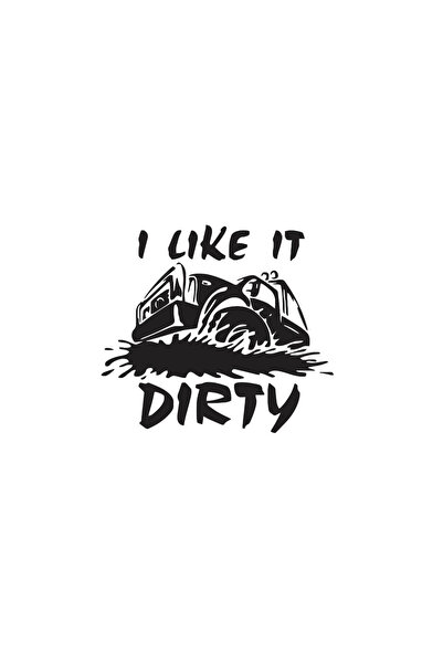 Amo-Stickers Sticker Off Road I like it Dirty 25cm Gri inchis