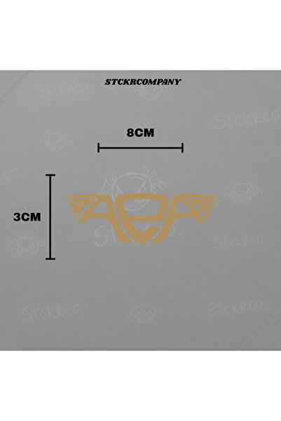 STCKRCO Motor ve Kask için Mat Gold AEA Altın Elbiseli Adam Sticker Etiket - ...