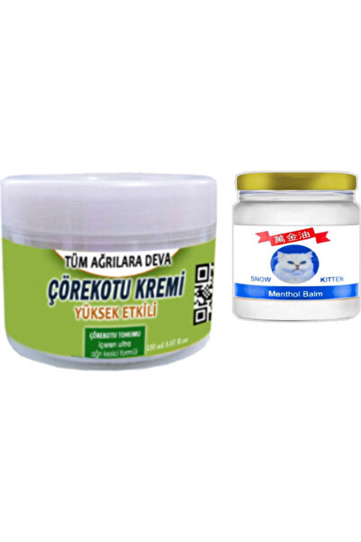 Hobibahçem Black seed cream 150 ml + snow kitten 50 ml menthol balm / soothin...