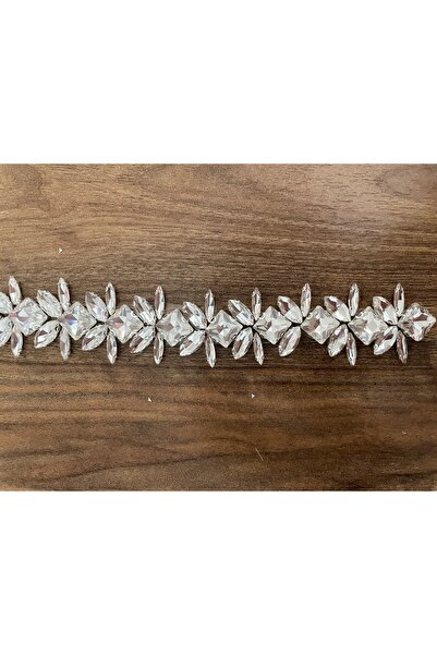 Ornaments Işıltılı Kristal Taş Işlemeli Abiye ve Gelin Kemeri Şerit - EI Yapı...