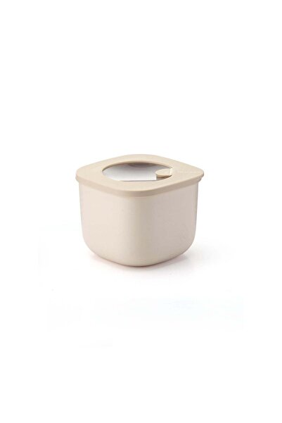 GUZZİNİ Cutie cu capac pentru depozitare, patrat, 750 ml, bej, Store&More Bio...