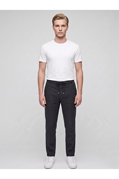 Plus Scorpion Men's Linen Trousers – Lace-Up Waist, Slim Fit Comfortable Cut ...