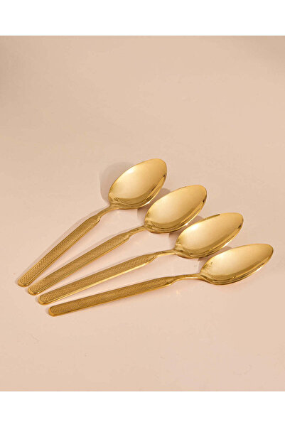 REDTAG Gold Dinner Spoon Set Embossed (4 Piece)