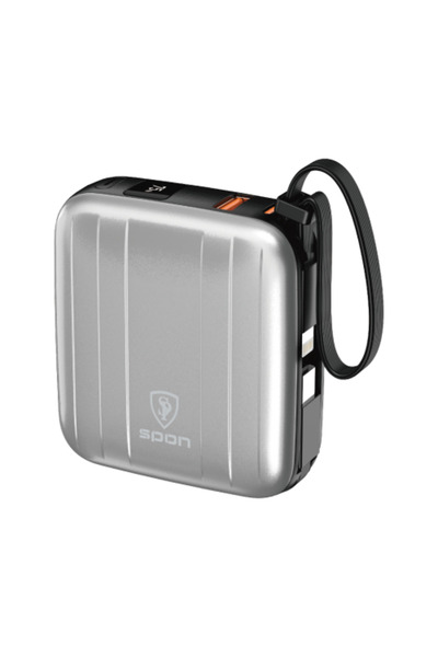 Spon 22.5W 10,000 Mah Mobile Power Charger (Integrated Cables)