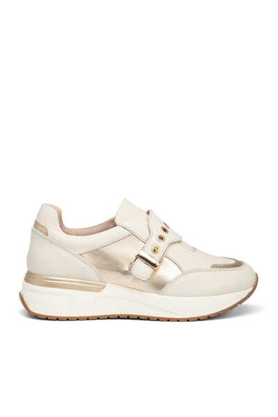 Tergan Krem Hakiki Deri Kadın Sneaker - K26I1AY68469-A68