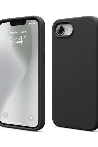 Elago Θήκη iPhone 17e / 16e Silicone Case Premium Σιλικόνης - Black