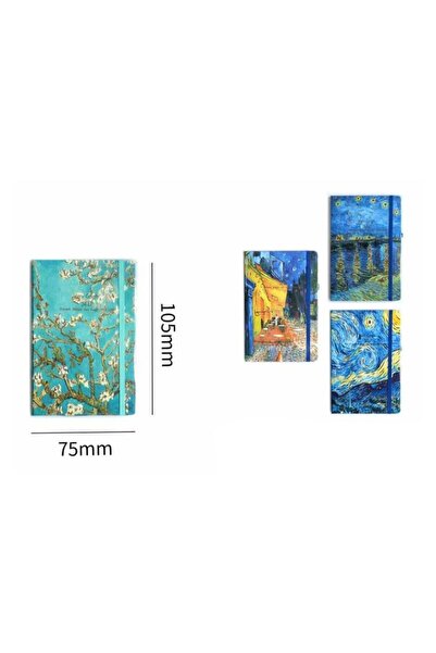 idei Carnet Compact Format A7 Copertă Laminată Picturi Van Gogh, Dimensiuni 7...