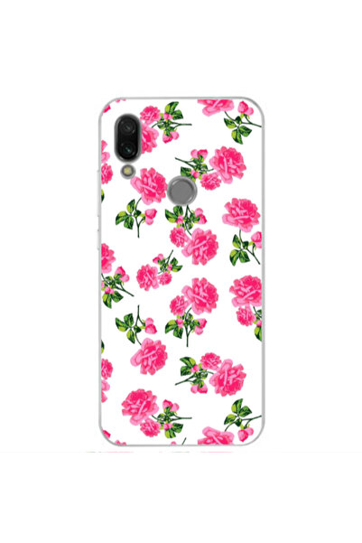 Other Xiaomi Redmi Note 7 Roses White Transparent Silicone TPU Θήκη