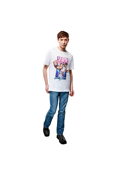 CID Tricou Street Fighter Ryu alb S