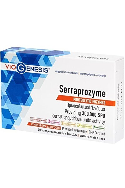 Viogenesis Serraprozyme 300.000 SPU, 30caps