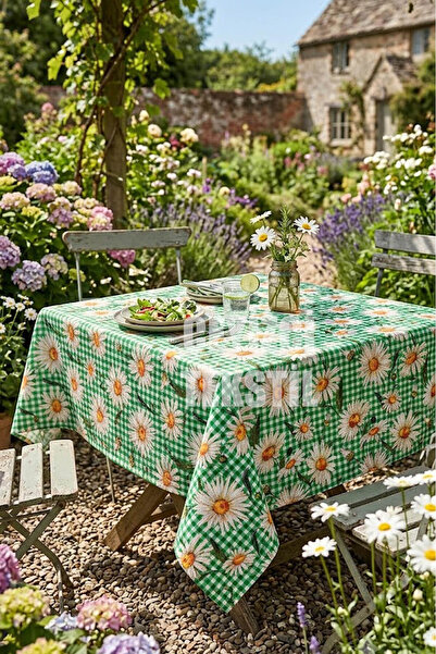 Çt Çeyizci Tekstil Digital Printed Tablecloth Table Cloth 170X170 cm Stain-Re...