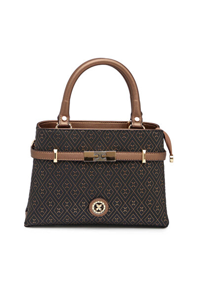Tergan Bronz Print Kadın El Çantası - S26Y1PR09196-R7P