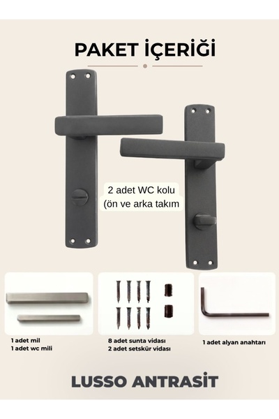 almital mobilya aksesuarları furniture accessories Mâner de ușă cu oglindă Lu...