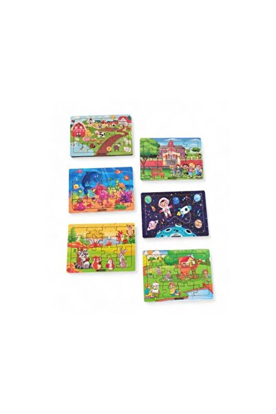 Empressco 6-Piece Wooden Children's Puzzle Set, Educational and Montessori-Co...
