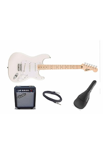 SQUIER Sonic Stratocaster Awt Gitar Seti (Boston GA10 Amfi kablo kılıf pena)