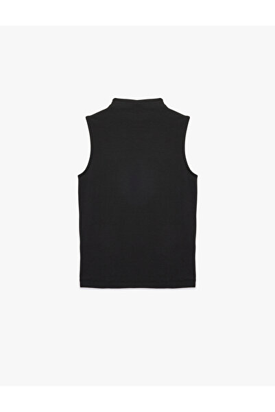 Koton Modal Fabric Slim Fit Stand Collar Sleeveless T-Shirt
