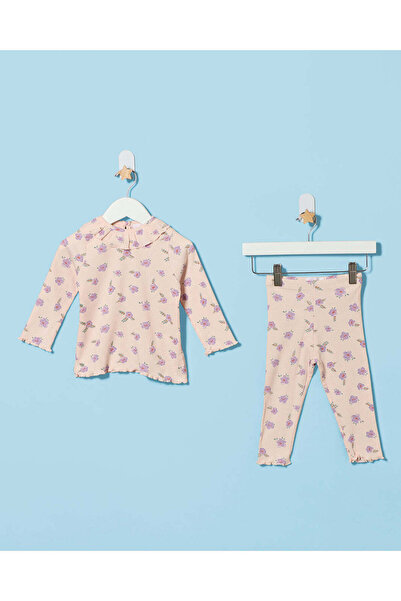 REDTAG Infant Girls Pink Printed Pyjama Set