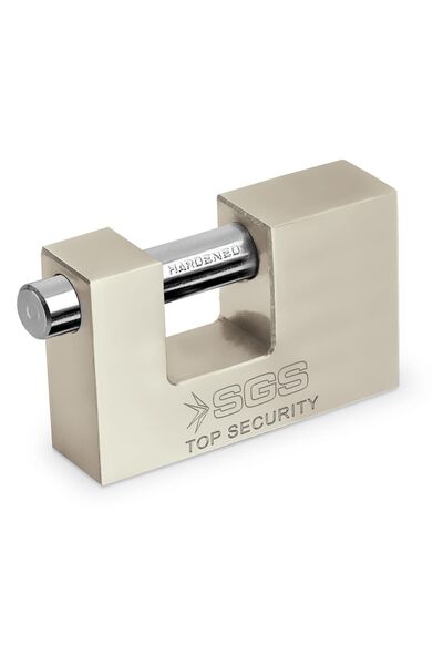 SGS 1366 Glass Door Lock Sliding Shaft Satin Finish 80 mm
