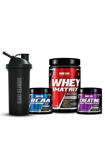 Hardline Nutrition Meet Fit Paketi (Whey Protein Tozu, Kreatin, Bcaa, Shaker)