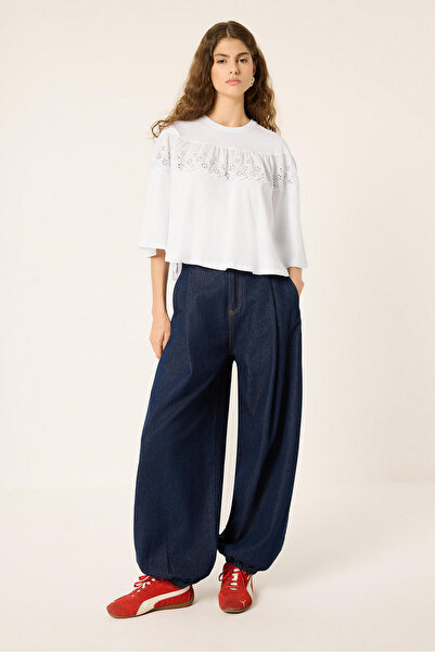Touché Privé Embroidered Cape Blouse