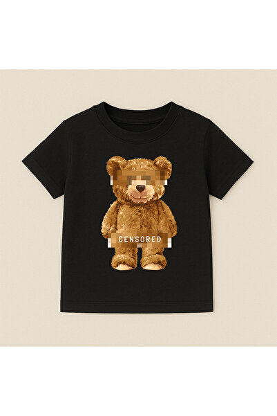 SVART WEAR Teddy Bear Printed Crew Neck Cotton Short Sleeve Kids & Youth T-Shirt