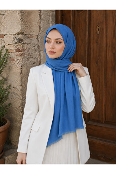 Ramellia Denim Blue Color Natural Bamboo Shawl – Hijab Shawl Lightweight, Bre...