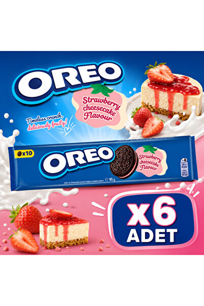 Oreo Çilek Kremalı Bisküvi (95 g) x6 adet