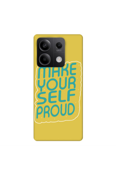 Other Xiaomi Redmi Note 13 5G Make Your Self Proud Yellow Colored Silicone TP...