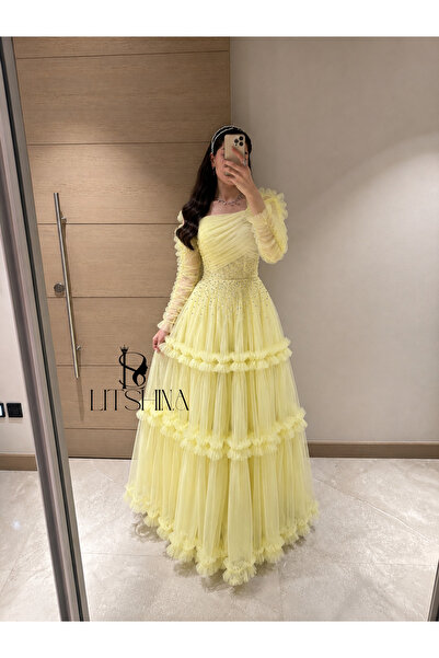 LITSHINA Evening & Prom Dress - Yellow - Maxi