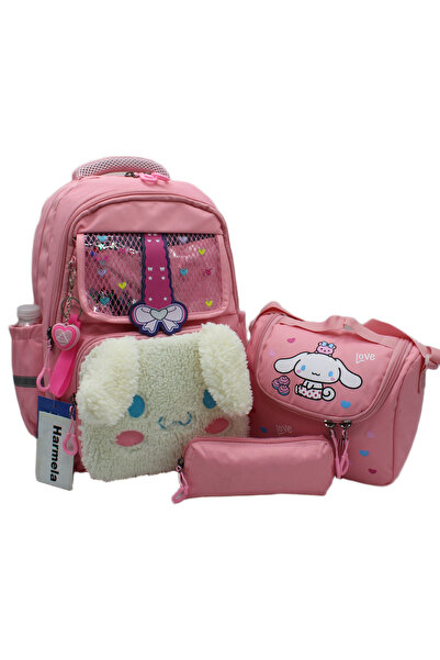 Harmela First Character School Bag Set of 3 Girls' Primary School Bag 506 Pink