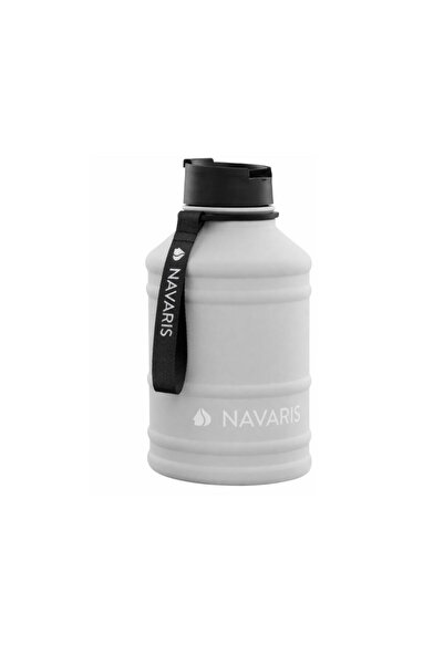Navaris Bidon de apă, oțel inoxidabil, cu perete simplu, 2.2L, Gri