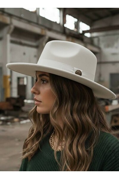 Gigi Luxe Kadın Ayarlanabilir Panama Kovboy Keçe Fötr Şapka