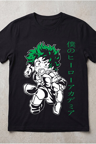 Silkensoul My Hero Academia Deku Anime Printed Standard Cut Unisex Tshirt