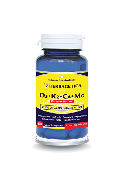 herbagetica Complex (D3 + K2 + CA + MG) 60cps