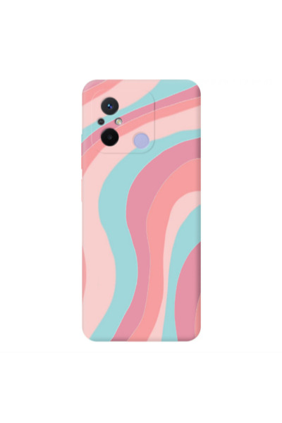Other Xiaomi Redmi 12C Colored lines Pink Colored Silicone TPU Θήκη