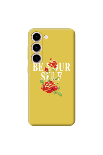 Other Samsung S23 Plus Be Your Self Yellow Colored Silicone TPU Θήκη