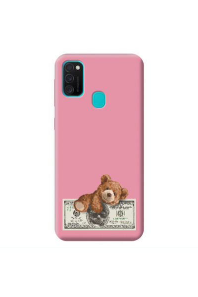 Other Samsung M21 Money Style Pink Colored Silicone TPU Θήκη