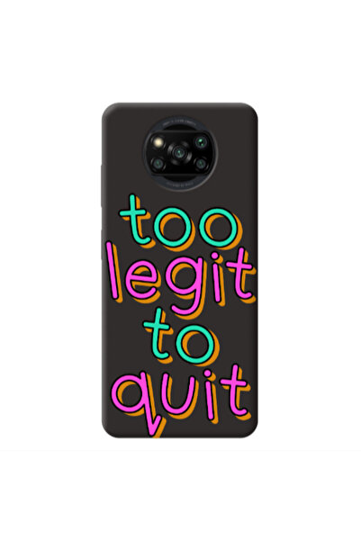 Other Xiaomi Poco X3 /X3 Pro Too Legit To Quit Black Colored Silicone TPU Θήκη