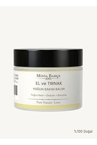 minia bahçe Hand & Nail Intensive Care Balm - 100% Natural, 50 ml |   Moistur...