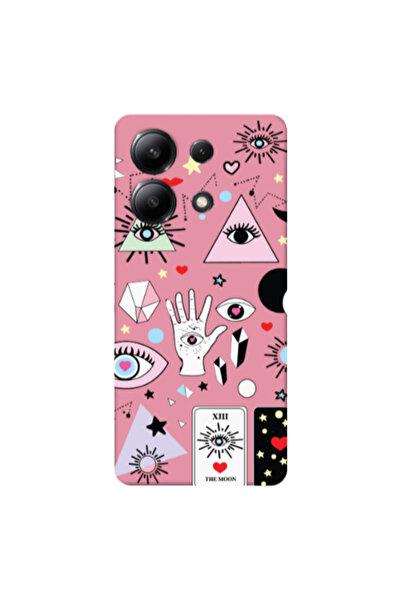 Other Xiaomi Redmi Note 13 4G Pyramid eyes Pink Colored Silicone TPU Θήκη