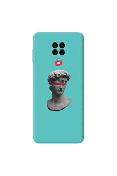 Other Xiaomi Redmi Note 9 Pro Half statue Turquoise Colored Silicone TPU Θήκη