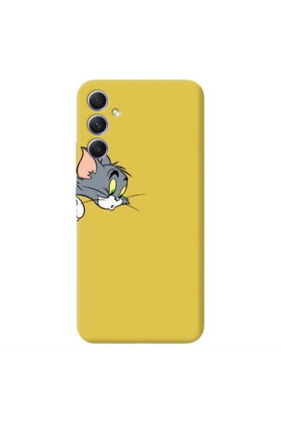 Other Samsung A34 Tom 1 Yellow Colored Silicone TPU Θήκη