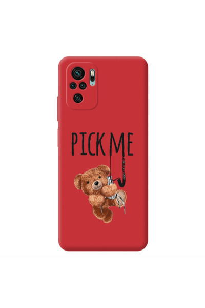 Other Xiaomi Redmi Note 10S Pick me Red Colored Silicone TPU Θήκη